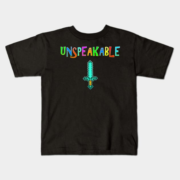 Unspeakable  for Kids Teens Gamer  Unspeakable Kids T-Shirt by nervousorangutan